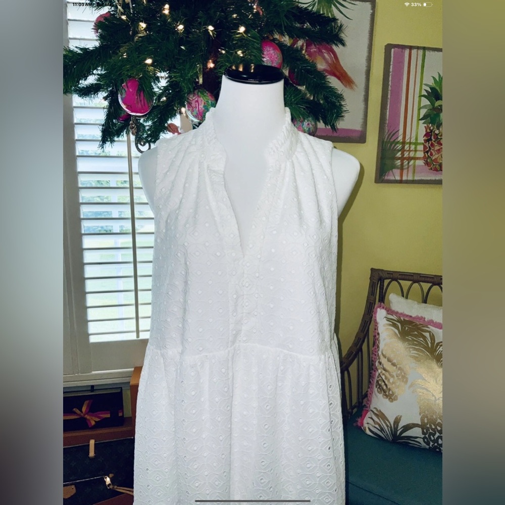 Lilly Pulitzer NWT Novella Dress White Mini Medallion Eyelet Size S,M - Picture 5 of 12